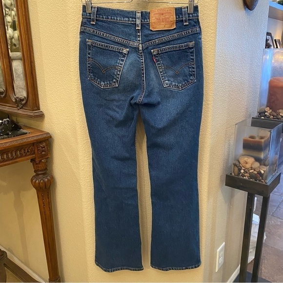Vintage LEVI’S 517 Blue Boot Cut Slim Fit Jeans Size 7 Junior-Fit Women 24/25 - Picture 5 of 10